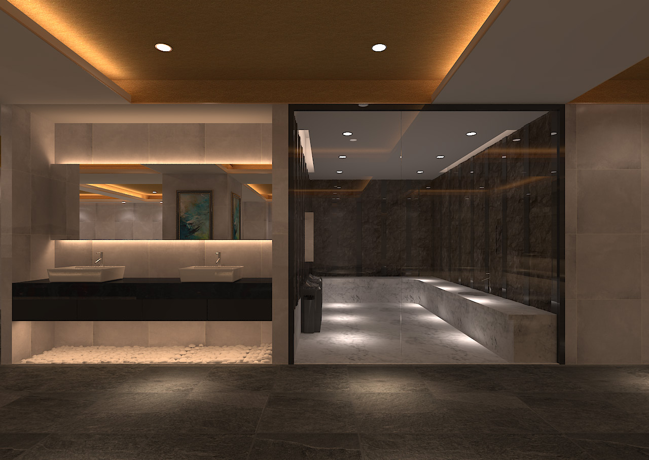 Detail of spa treatment rooms